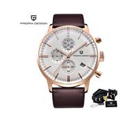 (Goldweiß) 2023 Neue Luxusuhren der Marke PAGANI DESIGN für Männer mit automatischem Datum und wasserdichtem