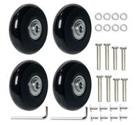 Goldyida 4 Stück Gummi Gepäckkoffer Rad Koffer Kofferrollen Ersatzrollen für Koffer Universal Gepäck Koffer Ersatzräder Gummi Rollen Räder Ersatz Wheels Rad Universal Kofferräder (54 * 18mm)