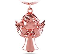 Goldziples Schutzengel Schlüsselanhänger mit Geschenkbox,Auto-Schlüssel Glücksbringer aus Metall in Silber,sich als Geschenk für Frau, Mann, Kinder,Autofahren Anfänger (Roségold)