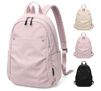 GOLF QUALITY Damen Mini Rucksack, Wasserdichter Nylon Cityrucksack Mit Anti-Diebstahl-Fach Und 13 Zoll Laptopfach, Verstellbarer Tagesrucksack Für Arbeit Reise Schule (Rosa)