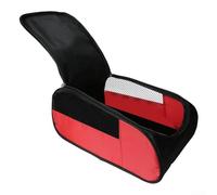 Golf-Schuhtasche mit Belüftungsnetz für Reiseaufbewahrung - wasserdichte Sportstiefeltasche für Männer und Frauen, 34 x 23 x 14 cm (schwarz und rot)