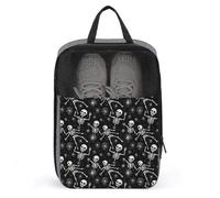 Golf-Schuhtaschen für Reisen, Damen und Herren, lustige Totenköpfe, Reise-Schuhbeutel zum Verpacken im Koffer, Tanz, Bowling, Fußball, Stollen, Sneaker, Tasche, Organizer für Fitnessstudio mit