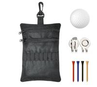 Golf-Zubehörtasche - Mehrere Reißverschluss-Aufbewahrung, Clip-on Equipment Holder, Leichtes Reisefertiges Design, Sport-Utility-Tasche, praktischer Organizer für Tees und PE