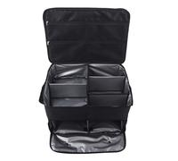 Golfer-Kofferraum-Organizer, Faltbare und Tragbare Aufbewahrungstasche für Kleidung, Schuhe, Zubehör, Ideal für Reisen, 45 X 34 X 26 cm, Fußball, Strukturiertes PVC (Black)