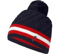 Golfino Autumn Club Pompom Beanie, dunkelblau/rot