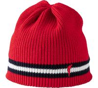 Golfino Classic Tricolore Beanie, rot/dunkelblau