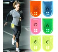 GOMETY 6 Stück LED Clip Blinklicht Reflektierende, 2 Modi 4 LED Lampenperlen Kinder Sicherheitslicht Reflektierende Lichtband Reflektor für Schulranzen Rucksack Camping Wandern Laufen Joggen Outdoor