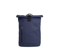Tucano, Gommo Rolltop Laptop-Rucksack für MacBook Pro 16" und 15,6" Laptop aus Gummiertem Material, Arbeitsrucksack für mit Rollverschluss, Gepolsterter Tasche und Trolley-Band, Blau