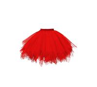 GOOBGS Damen 50er Ballettrock Ballet Tulle Mini Puffy Tutu | Women's 50er ballet tütü, Multi-layer tutu, Vintage Ballet Bubble Tulle, Petticoat Unterrock Skirts, Carnival Party Skirt