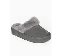 Gooce Schaffell-Hausschuhe "Emeline" in Grau - Größe 36 | Damen Pantoletten
