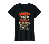 Good Alberto Santa Christmas Spruch Lustig Alberto Name Preisgünstiges Grafik-T-Shirt, Damen, Schwarz, L