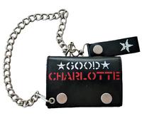 Good Charlotte Vinyl Stilvolle walisische Rockband Band-Brieftasche mit Logo-Schriftzug Portemonnaie Schwarz