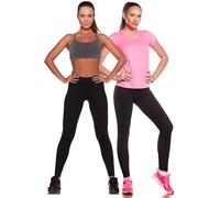 Good Deal Market 2 Leggings Baumwoll im Doppelpack Die Legging 95% Baumwolle sind atmungsaktiv und in vielen Größen verfügbar schwarz XXL/50-52