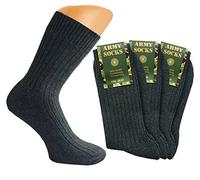 Good Deal Market 3 Paar Herren Army Socken Gr. 43-46 grüne Förster Waldarbeiter Jäger Jägerei Armeesocken dicke Socken Frotteesohle