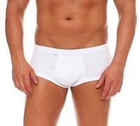 Good Deal Market 3 Stück Herren Slip Eingriff weiß mit Weichbund Feinripp weiche Baumwolle Grösse 12 / XXXXXXL senioren Weiss mit Eingriff Herren Unterhosen
