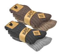 Good Deal Market 4 Paar Alpaka Socken Herren 39-42 Gestrickt für optimalen Halt und Wärme bei sportlichen Aktivitäten mit weichem Material und für langes Tragen ohne Reizungen sorgt gemischt 43-46