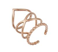 GOOD.designs 3-teilige verstellbare Stapelringe Rose Damen