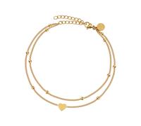 GOOD.designs Fußkette mit Herz-Anhänger Gold Damen