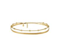 GOOD.designs Fußkette mit mehreren Reihen Gold Damen