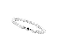 GOOD.designs Perlenarmband aus Howlith-Steinen mit dem Buchstaben B Onesize Damen