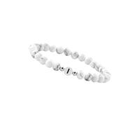 GOOD.designs Perlenarmband aus Howlith-Steinen mit dem Buchstaben I Onesize Damen