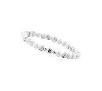 GOOD.designs Perlenarmband aus Howlith-Steinen mit dem Buchstaben K Onesize Damen