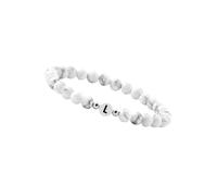GOOD.designs Perlenarmband aus Howlith-Steinen mit dem Buchstaben L Onesize Damen