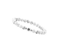 GOOD.designs Perlenarmband aus Howlith-Steinen mit dem Buchstaben M Onesize Damen