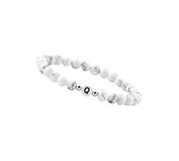 GOOD.designs Perlenarmband aus Howlith-Steinen mit dem Buchstaben Q Onesize Damen