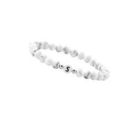 GOOD.designs Perlenarmband aus Howlith-Steinen mit dem Buchstaben S Onesize Damen
