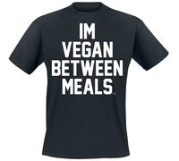 Goodie Two Sleeves I'm Vegan Between Meals T-Shirt schwarz in XXL
