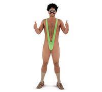 GOODS GADGETS Borat Mankini Herren Badeanzug Sexy C-String Tanga Bademode Alternative Party Kostüm Bikini für Männer Grün