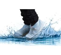 GOODS+GADGETS Silikon Überziehschuhe Überschuhe wasserdichte Schuh-Überzieher rutschfeste Regen-Schuhe Wiederverwendbare Schuhschoner (M (34-39) Weiß)