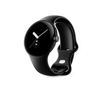 Google Pixel Watch 1. Generation - Android Smartwatch mit Fitbit Aktivitäts-Tracking, Uhr mit Herzfrequenz-Monitoring, Gehäuse aus mattem schwarzem Edelstahl mit aktivem Armband