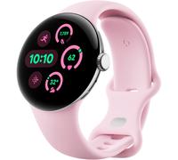 Google Pixel Watch 3, Smartwatch silber, 41mm, WiFi, Sportarmband in Rose Quartz