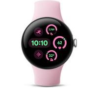 Google Pixel Watch 3 [WiFi only inkl. Kautschuk-Armband rosa] 41mm Aluminiumgehäuse silber | Zustand: Neu