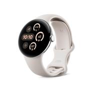 Google Pixel Watch 3, WiFi, 45 mm, Aluminiumgehäuse Polished Silver, Sportarmband Porcelain Smartwatch - 10€ sparen mit Wero
