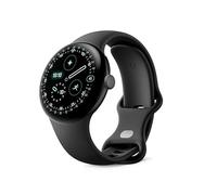 Google Pixel Watch 4 (41 mm) - Android-Smartwatch mit gewölbtem Display und Fitness-Tracking und Unterstützung von Gemini - Aluminiumgehäuse in Matte Black - Sportarmband in Obsidian - LTE