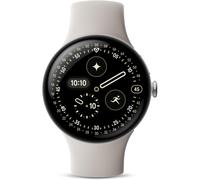 Google Pixel Watch 4 45 mm WLAN / Bluetooth Poliertes Silber / Porzellan Armband