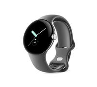 Google Pixel Watch - Android Smartwatch mit Aktivitäts-Tracking - Herzfrequenz-Tracking-Uhr - Poliertes silbernes Edelstahlgehäuse mit Aktivband, LTE (erneuert)