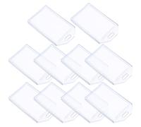 GOOHOCHY 10 Stück Kofferanhänger aus Pvc mit Wasserdichtem Design Transparente Ausweishülle und Namensschild für Reise und Gepäckkennung als Vertikale Kartenhülle