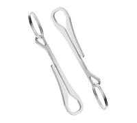 GOOHOCHY 2 Stück Edelstahl Schlüsselanhänger Kompakte Leichte Aufhängeschnallen Robust und Langlebig Einfach zu Befestigen für Schlüssel Outdoor aktivitäten Wie Camping Wandern Reisen