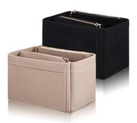 GOOHOCHY 2 Stück Handtaschen Organizer Einsatz M aus Filz, mit Fächern | Reißverschlussfächer, Große Kapazität, Handtaschen und Tote Bags, Ordnung für Schmuck und Geräte