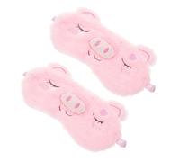 GOOHOCHY Plüsch Schlafmaske 2 Stück Kinder Mit 3d Tierdesign Augenmaske Zum Schlafen Für Mädchen Und Frauen Für Stressabbau Und Erholsamen Schlaf Praktisch Für Reisen