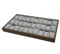 GOOPEEG Uhrenbox Uhren-Display-Organizer Aus Holz, Stapelbar, 30 Fächer, Armband-Armband, Uhrenhalter, Vitrine, Armbanduhr-Aufbewahrung Uhrenkasten