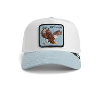 Goorin Bros. Denim Fly High Cap Basecap Baseballcap Truckercap Meshcap Damen/Herren - Snapback, mit Schirm Frühling-Sommer Herbst-Winter Frühjahr Sommer Herbst Winter - One Size weiß