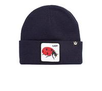 Goorin Bros. Knit Beanie Hey Lil Lady Navy Blau Strickmütze mit Animal Farm Aufnäher Marienkäfer/Lady Bug