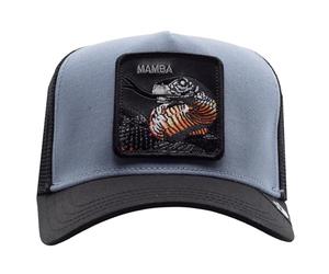 Goorin Bros. Limited Edition Mamba Trucker Cap Unisex Slate Baseballmütze aus Stoff Snapback verstellbar Cobra Patch Blau Grau, blau, One size