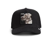 Goorin Bros. That Dawg in Me Collection Dog Trucker Hat, Black Denim (Punk), Baseball Mesh Cap, Hund Kappe, Einheitsgröße + Cap-Saver, Mützenanhänger