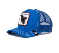 Goorin Bros. The Farm Original Truckerkappe, Schnappverschluss, Unisex, verstellbar, Blau „The Freedom Eagle“, Einheitsgröße, Einheitsgre